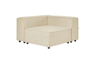 Hörnsektion Beliani Aprica Beige, svart, Linne Beige - Beige - Huonekalut - Sohva - Moduulisohva - Kulmamoduuli