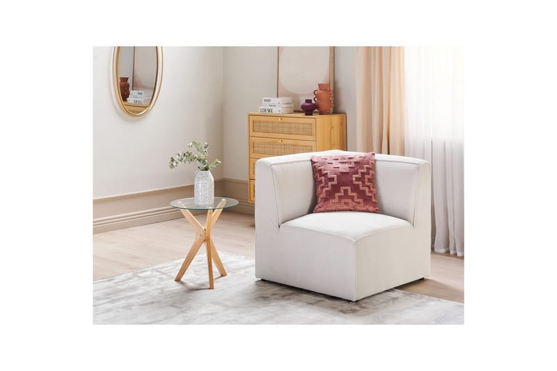 Hörnsektion Beliani Lemvig Beige NO_BRAND White - Huonekalut - Sohva - Moduulisohva - Kulmamoduuli