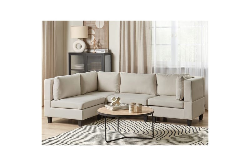 Hörnsoffa Beige, Black - Huonekalut - Sohva - Moduulisohva