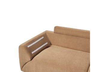 Hörnsoffa Beliani Lunner Beige, svart Brown||Black - Huonekalut - Sohva - Sohvaryhmä