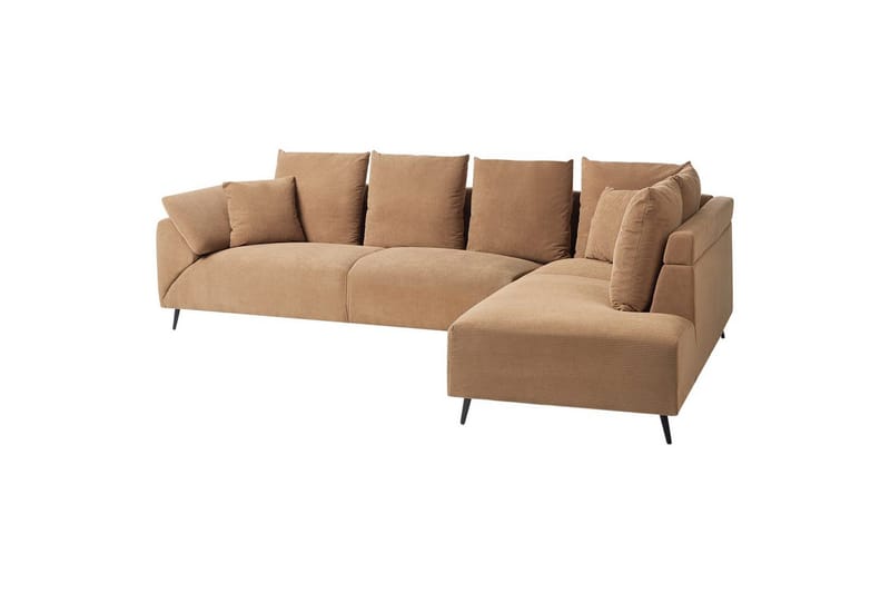 Hörnsoffa Beliani Lunner Beige, svart Brown||Black - Huonekalut - Sohva - Sohvaryhmä