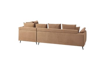 Hörnsoffa Beliani Lunner Beige, svart Brown||Black - Huonekalut - Sohva - Sohvaryhmä