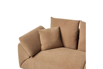 Hörnsoffa Beliani Lunner Beige, svart Brown||Black - Huonekalut - Sohva - Sohvaryhmä