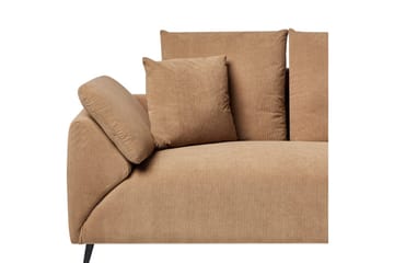 Hörnsoffa Beliani Lunner Beige, svart Brown||Black - Huonekalut - Sohva - Sohvaryhmä