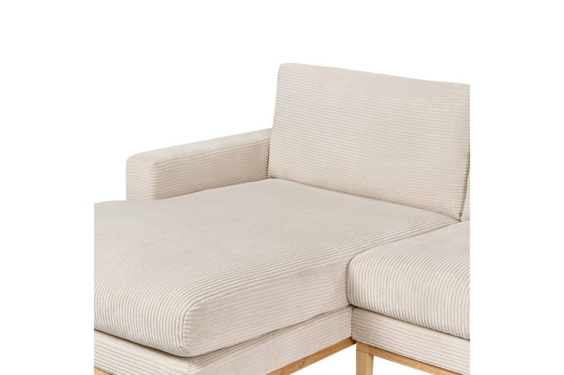 Hörnsoffa Beliani Siggard Beige, ljust trä Beige||Light colored wood VALUE_MISSING_1 - Huonekalut - Sohva - Sohvaryhmä