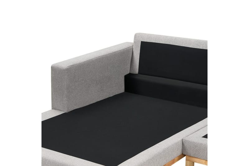 Hörnsoffa Beliani Siggard Beige, ljust trä Graphite grey||Light colored wood VALUE_MISSING_4 - Huonekalut - Sohva - Sohvaryhmä