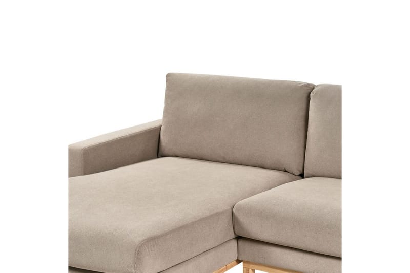 Hörnsoffa Beliani Siggard Beige, ljust trä Taupe||Light colored wood VALUE_MISSING_2 - Huonekalut - Sohva - Sohvaryhmä