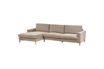 Hörnsoffa Beliani Siggard Beige, ljust trä Taupe||Light colored wood VALUE_MISSING_2 - Huonekalut - Sohva - Sohvaryhmä