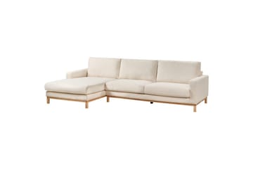 Hörnsoffa Beliani Siggard Beige, ljust trä White||Light colored wood VALUE_MISSING_3 - Huonekalut - Sohva - Sohvaryhmä