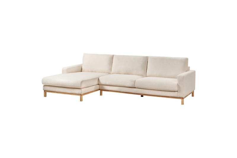 Hörnsoffa Beliani Siggard Beige, ljust trä White||Light colored wood VALUE_MISSING_3 - Huonekalut - Sohva - Sohvaryhmä
