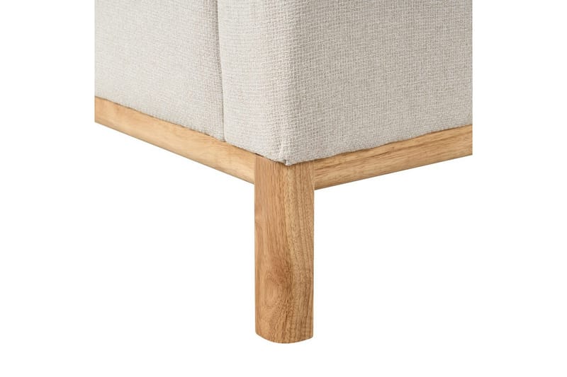 Hörnsoffa Beliani Sosjo Beige, ljust trä, Högervänd Beige||Light colored wood Left-faced - Huonekalut - Sohva - Divaanisohva