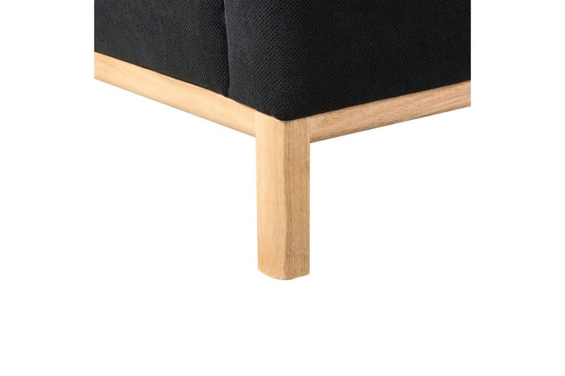 Hörnsoffa Beliani Sosjo Beige, ljust trä, Högervänd Black||Light colored wood Left-faced - Huonekalut - Sohva - Divaanisohva