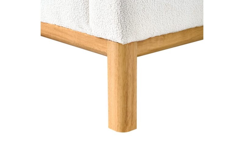 Hörnsoffa Beliani Sosjo Beige, ljust trä, Högervänd White||Light colored wood Left-faced - Huonekalut - Sohva - Divaanisohva