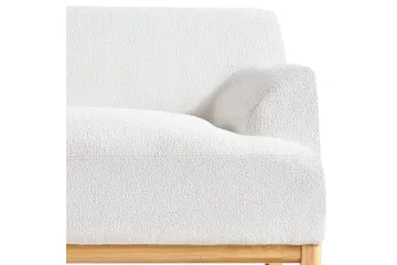 Hörnsoffa Beliani Sosjo Beige, ljust trä, Högervänd White||Light colored wood Left-faced - Huonekalut - Sohva - Divaanisohva