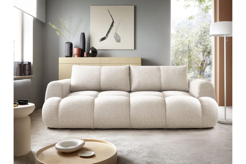 Handu 3-Istuttava Vuodesohva - Beige - Huonekalut - Sohva - Vuodesohva - 3 istuttava vuodesohva