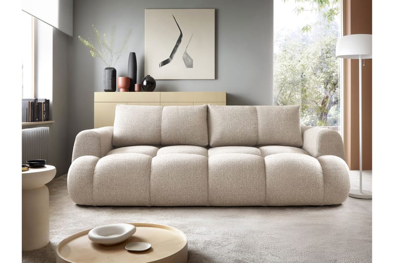 Handu 3-Istuttava Vuodesohva - Harmaa/Beige - Huonekalut - Sohva - Vuodesohva - 3 istuttava vuodesohva