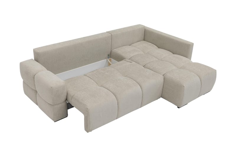 Hardam Vuodesohva Levitettävä Sjeslong 3-istuttava Chenille - Beige - Huonekalut - Sohva - Vuodesohva