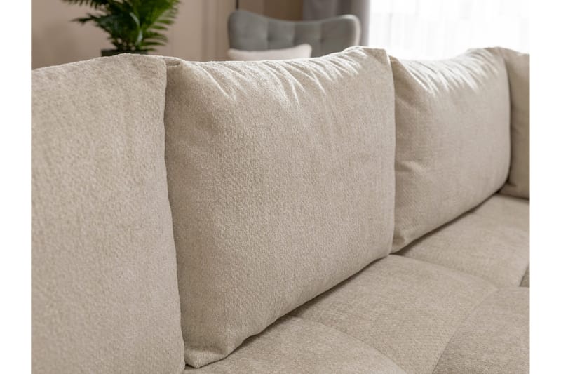 Hardam Vuodesohva Levitettävä Sjeslong 3-istuttava Chenille - Beige - Huonekalut - Sohva - Vuodesohva