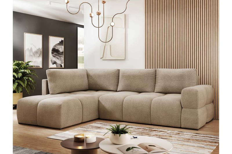 Hardam Vuodesohva Levitettävä Sjeslong 3-istuttava Chenille - Ruskea - Huonekalut - Sohva - Vuodesohva