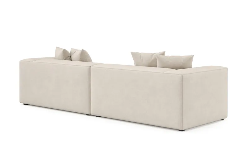Havana matala 3-istuttava sohva, jossa on puolta vaihdettava divaaniosa - Beige - Huonekalut - Sohva - Divaanisohva - 3 istuttava sohva divaanilla