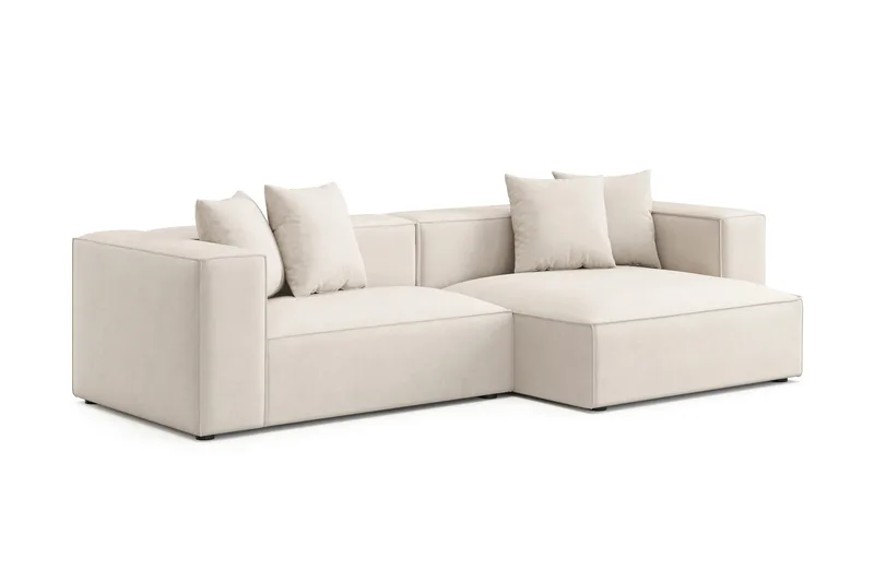 Havana matala 3-istuttava sohva, jossa on puolta vaihdettava divaaniosa - Beige - Huonekalut - Sohva - Divaanisohva - 3 istuttava sohva divaanilla