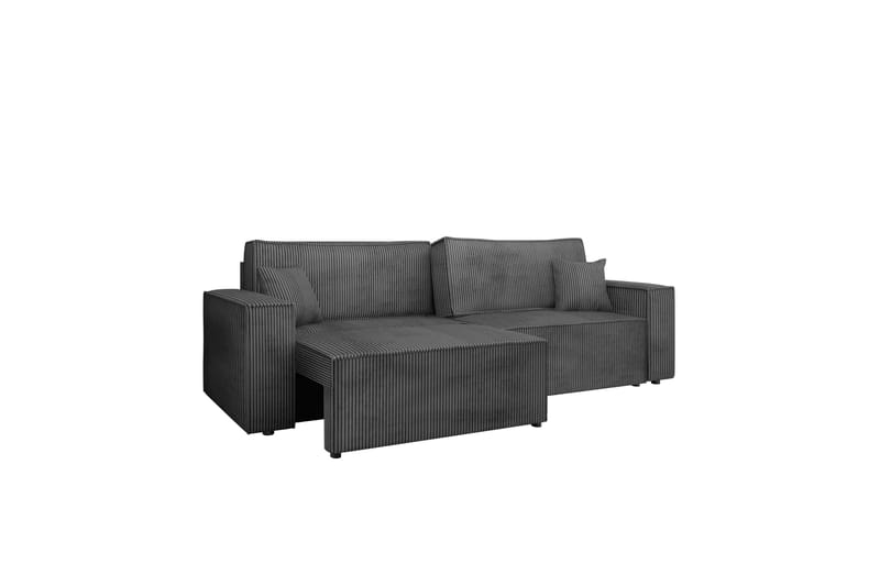 Hobson 3-istuttava vuodesohva 245 cm säilytystilalla manchesterkangasta, Harmaa