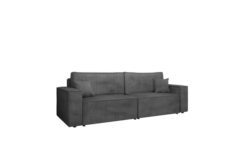 Hobson 3-istuttava vuodesohva 245 cm säilytystilalla manchesterkangasta, Tummanharmaa