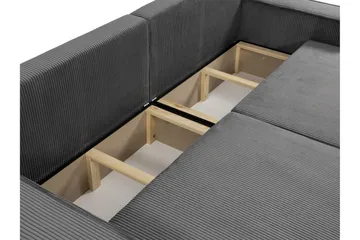 Hobson Vuodesohva 3-istuttava Plyysi - Beige - Huonekalut - Sohva - Vuodesohva - 3 istuttava vuodesohva