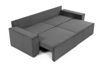 Hobson Vuodesohva 3-istuttava Plyysi - Beige - Huonekalut - Sohva - Vuodesohva - 3 istuttava vuodesohva