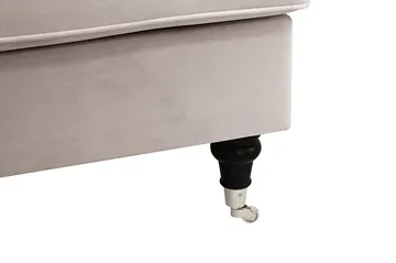 Howard Classic 3-istuttava samettisohva - Beige - Huonekalut - Sohva - 3:n istuttava sohva