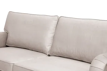 Howard Classic 3-istuttava samettisohva - Beige - Huonekalut - Sohva - 3:n istuttava sohva