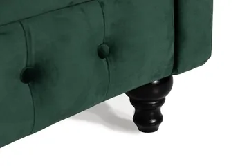 Chesterfield Lyx 3-istuttava samettisohva – Syvä sohva - Vihreä - Huonekalut - Sohva - Howard-sohvat