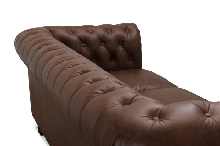 Chesterfieldsohva Cambridge Nahka - Ruskea - Howard-sohvat - 3:n istuttava sohva