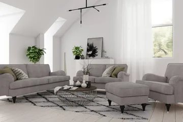 Howard Classic 2-istuttava Kangassohva - Beige / Harmaa - Huonekalut - Sohva - Howard-sohvat