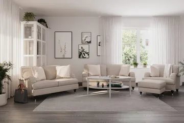 Howard Classic 2-istuttava Kangassohva - Beige - Huonekalut - Sohva - Howard-sohvat