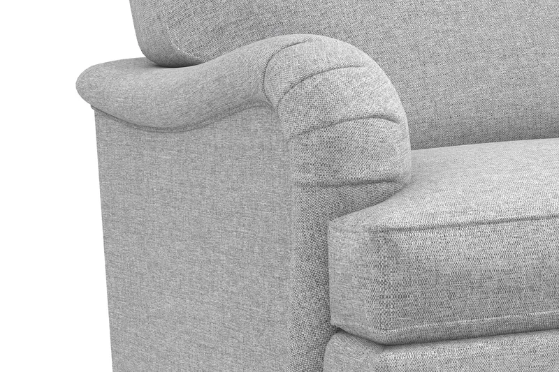 Howard Classic 3-istuttava Kaareva Kangassohva - Harmaa - Huonekalut - Sohva - Howard-sohvat