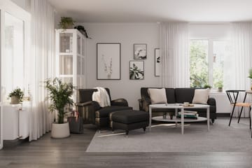Howard Classic 3-istuttava Kaareva Kangassohva - Tummanharmaa - Huonekalut - Sohva - Howard-sohvat