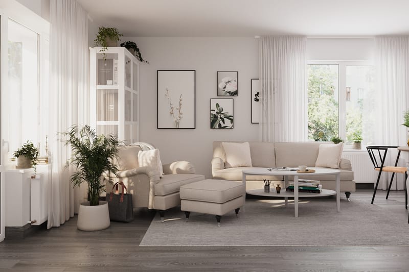 Howard Classic 3-istuttava Kangassohva - Beige - Huonekalut - Sohva - Howard-sohvat