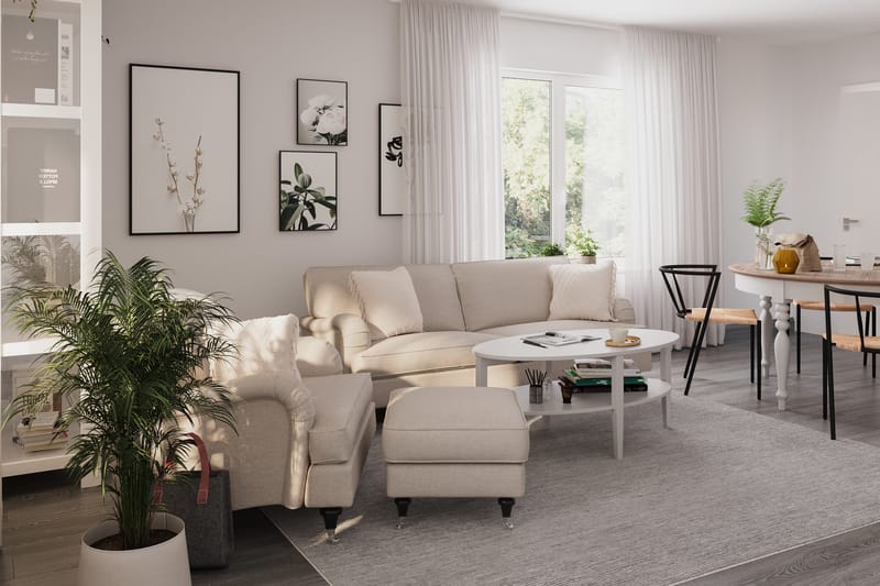 Howard Classic 3-istuttava Kangassohva - Beige - Huonekalut - Sohva - Howard-sohvat