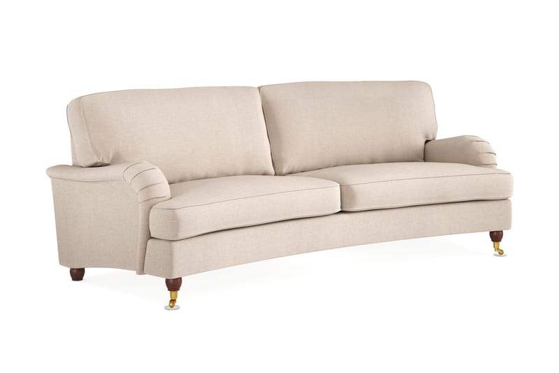 Howard Lyx 3-istuttava Kaareva Kangassohva - Beige - Huonekalut - Sohva - Howard-sohvat
