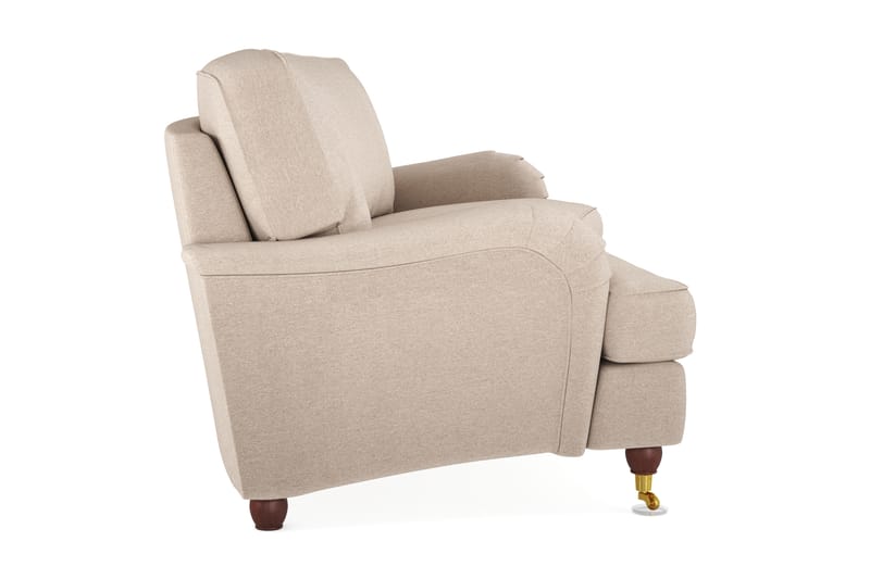 Howard Lyx 3-istuttava Kaareva Kangassohva - Beige - Huonekalut - Sohva - Howard-sohvat