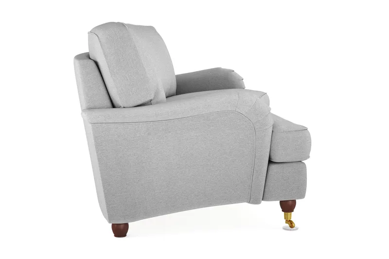 Howard Lyx 3-istuttava Kaareva Kangassohva - Vaaleanharmaa - Huonekalut - Sohva - Howard-sohvat