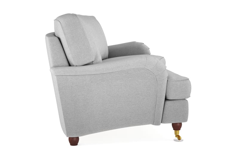 Howard Lyx 3-istuttava Kaareva Kangassohva - Vaaleanharmaa - Huonekalut - Sohva - Howard-sohvat