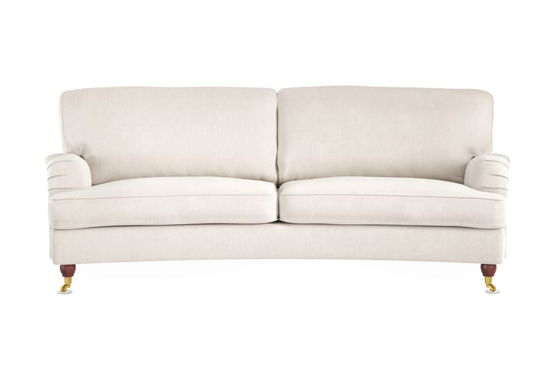 Howard Lyx 3-istuttava Kaareva Samettisohva, Kermanvalkoinen