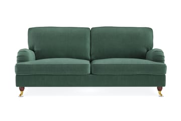 Howard Lyx 3-istuttava Samettisohva - Tummanvihreä - Huonekalut - Sohva - Howard-sohvat