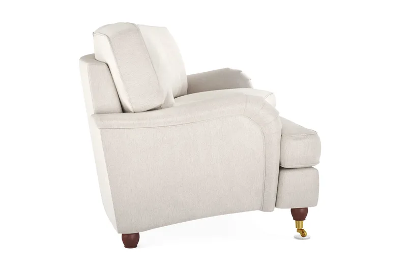 Howard Lyx 4-istuttava Kaareva Samettisohva - Kermanvalkoinen - Huonekalut - Sohva - Howard-sohvat