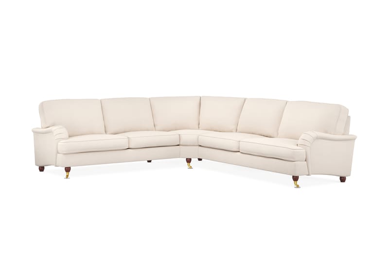 Howard Lyx 6-istuttava Oikeakätinen L-muotoinen Kulmasohva Manchester - Beige - Huonekalut - Sohva - Howard-sohvat