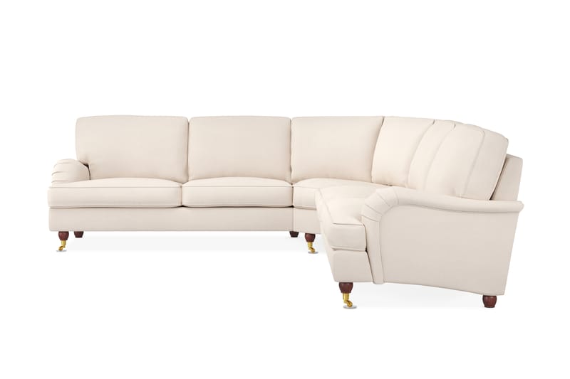 Howard Lyx 6-istuttava Oikeakätinen L-muotoinen Kulmasohva Manchester - Beige - Huonekalut - Sohva - Howard-sohvat