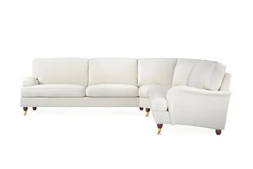 Howard Lyx 6-istuttava Vasenkätinen L-muotoinen Kulmasohva Bouclélla - Valkoinen - Huonekalut - Sohva - Howard-sohvat