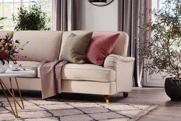 Howard Lyx 6-istuttava Vasenkätinen L-muotoinen Kulmasohva Kangas - Beige - Huonekalut - Sohva - Howard-sohvat